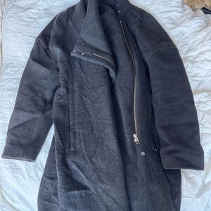 Hemut Lang black wool coat size P